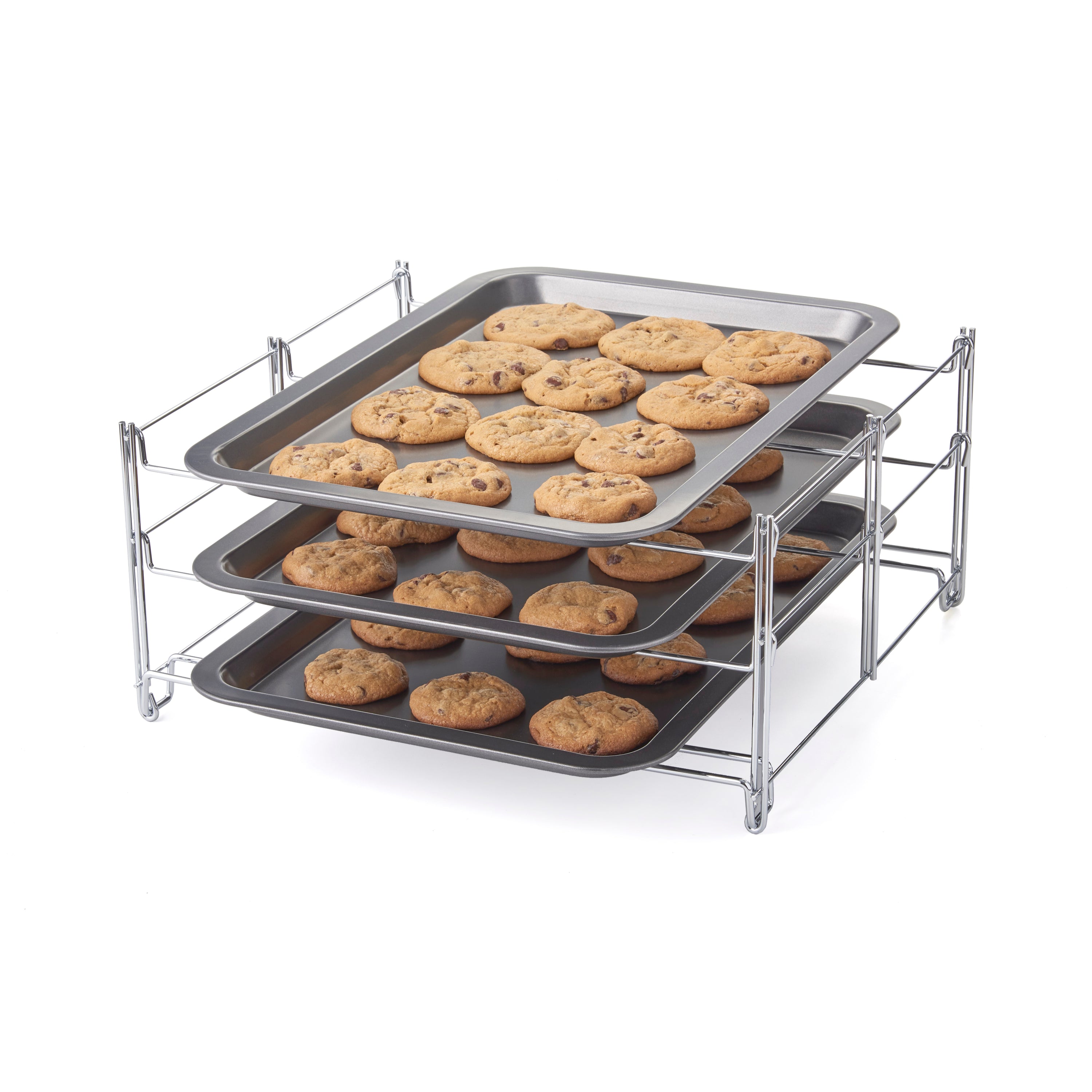 P&P CHEF Baking Sheet and Rack Set, 6 PACK (3 Sheets + 3 Racks), 3 Sizes